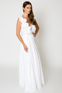 ruffle-white-maxi-dress-in-simple-elegant-wedding-dresses
