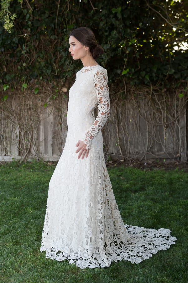 Low Back Crochet Lace Wedding  Dress  Bohemian  Wedding  