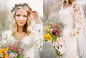 bohemian-bride-wearing-boho-wedding-dress-crochet-with-bell-sleeves