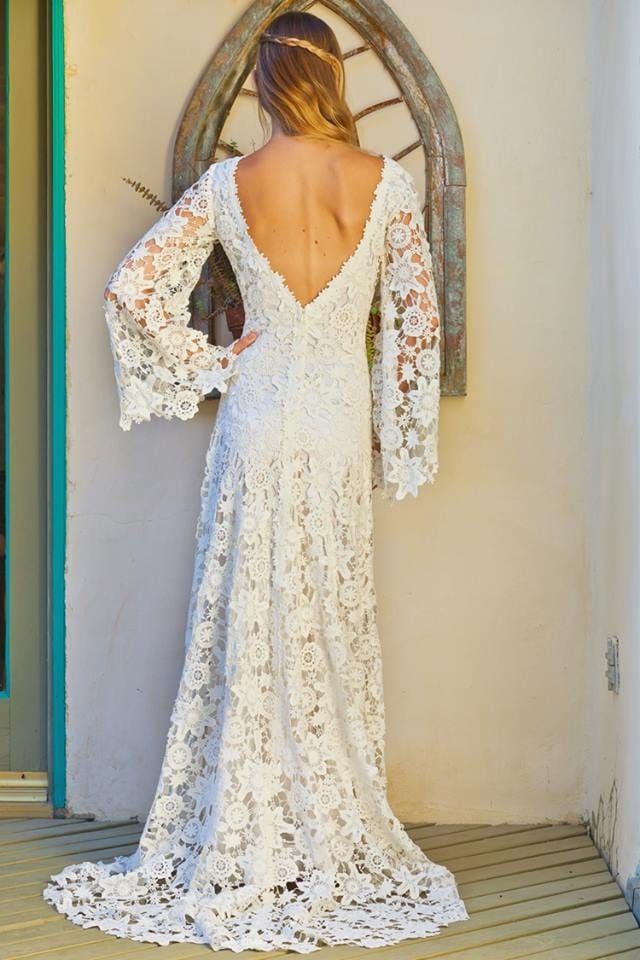 Charlotte Low Back Wedding Dress | Bohemian Wedding Dresses | Dreamers ...