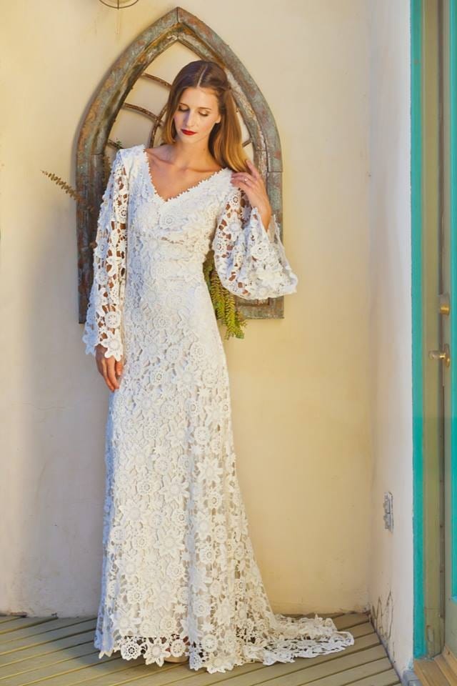 Charlotte Low Back Wedding  Dress  Bohemian  Wedding  