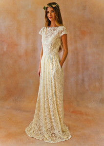 ivory-simple-lace-wedding-dress-with-nipped-in-waist-and-full-skirt