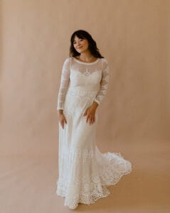 Lisa-long-sleeve-lace-backless-wedding-dress-nude-liner