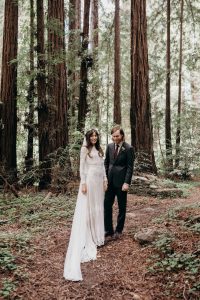 woodland-california-bride-wearing-dreamers-and-lovers-lisa-long-sleeve-lace-dress