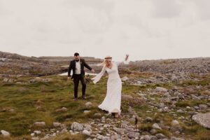 Iceland-elopement-bride-wearing-Marie-lace-wedding-dress