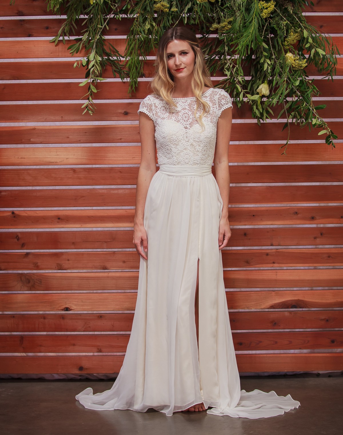 Natalie Silk + Lace Boho Wedding Dress | Dreamers and Lovers