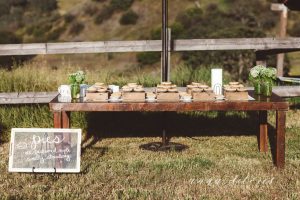 pie-tabe-setup-at-a-california-bohemian-rustic-wedding