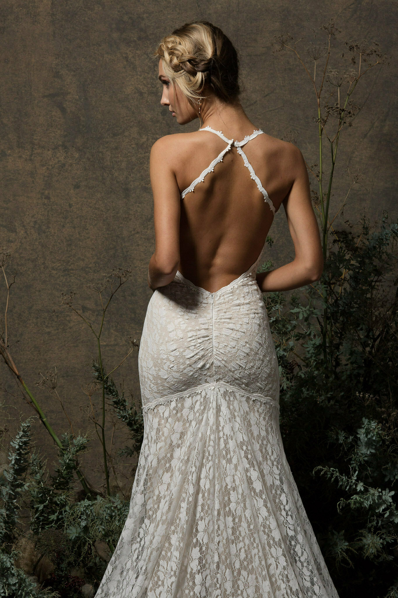 lace-wedding-dress-with-front-slit-open-back-and-ruching