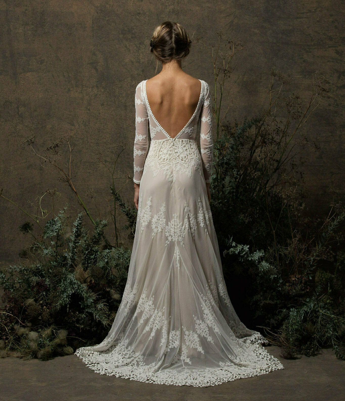 Aurora Long Sleeve Lace Wedding Dress | Dreamers and Lovers