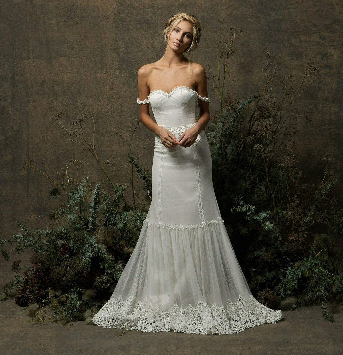 Freya Strapless Tulle Wedding  Dress  Dreamers and Lovers