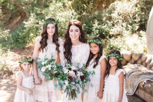 a-bohemian-bride-at-her-california-ranch-wedding-here-with-her-flowergirls
