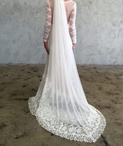 Julia-off-white-mesh-netting-veil-withboho-crochet-trim
