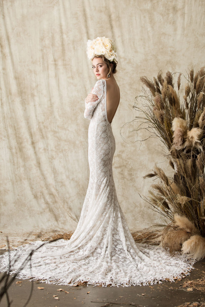 Lace A-line Wedding Dress With Spaghetti Straps | Kleinfeld Bridal