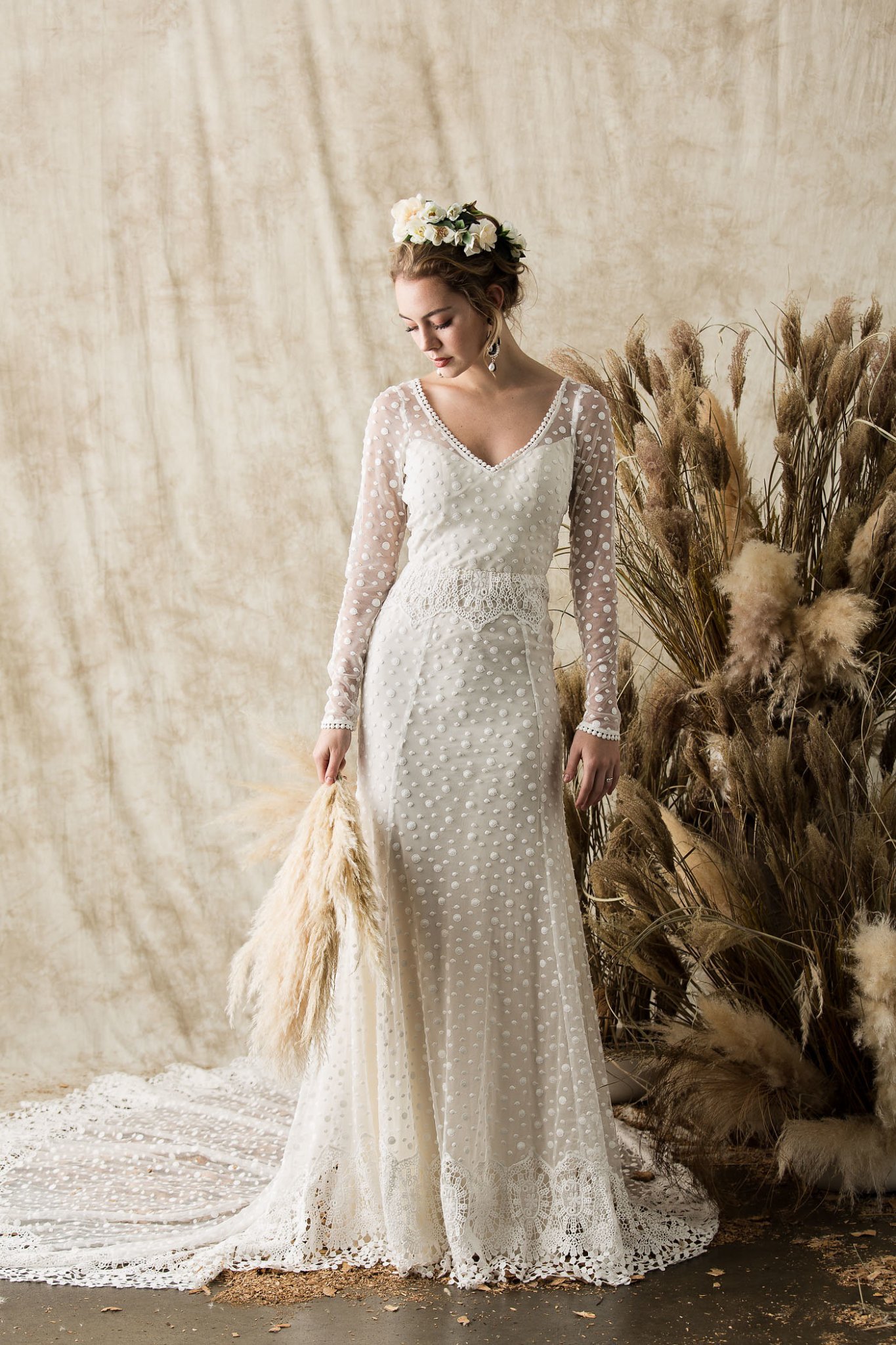 Vivienne Romantic Boho Wedding Dress | Dreamers and Lovers
