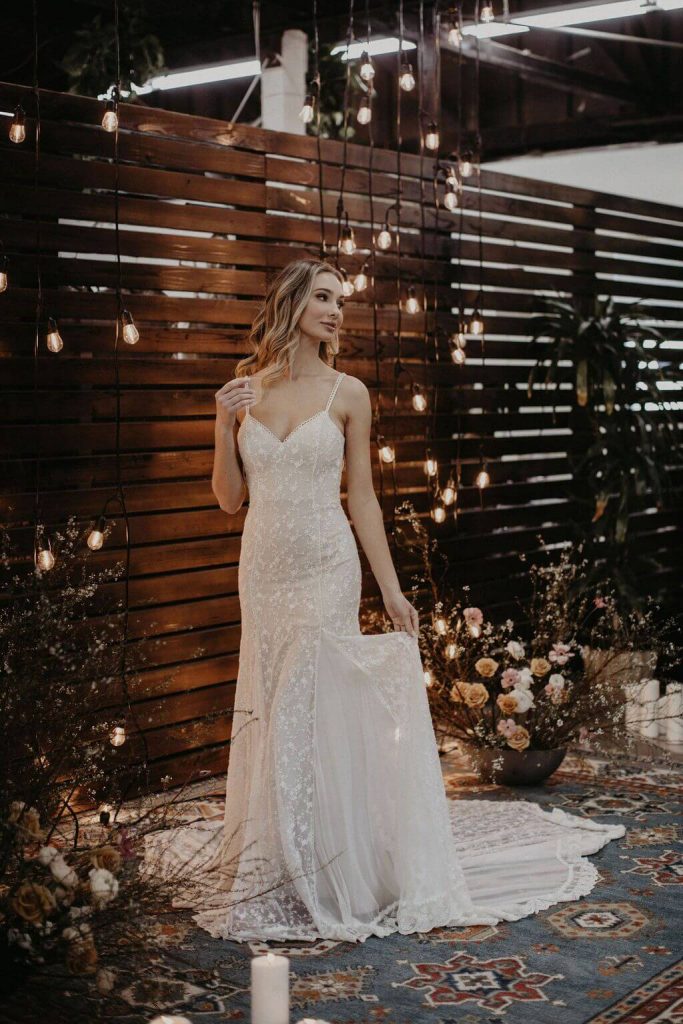 Genevieve Lace + Silk Wedding Dress | Dreamers and Lovers