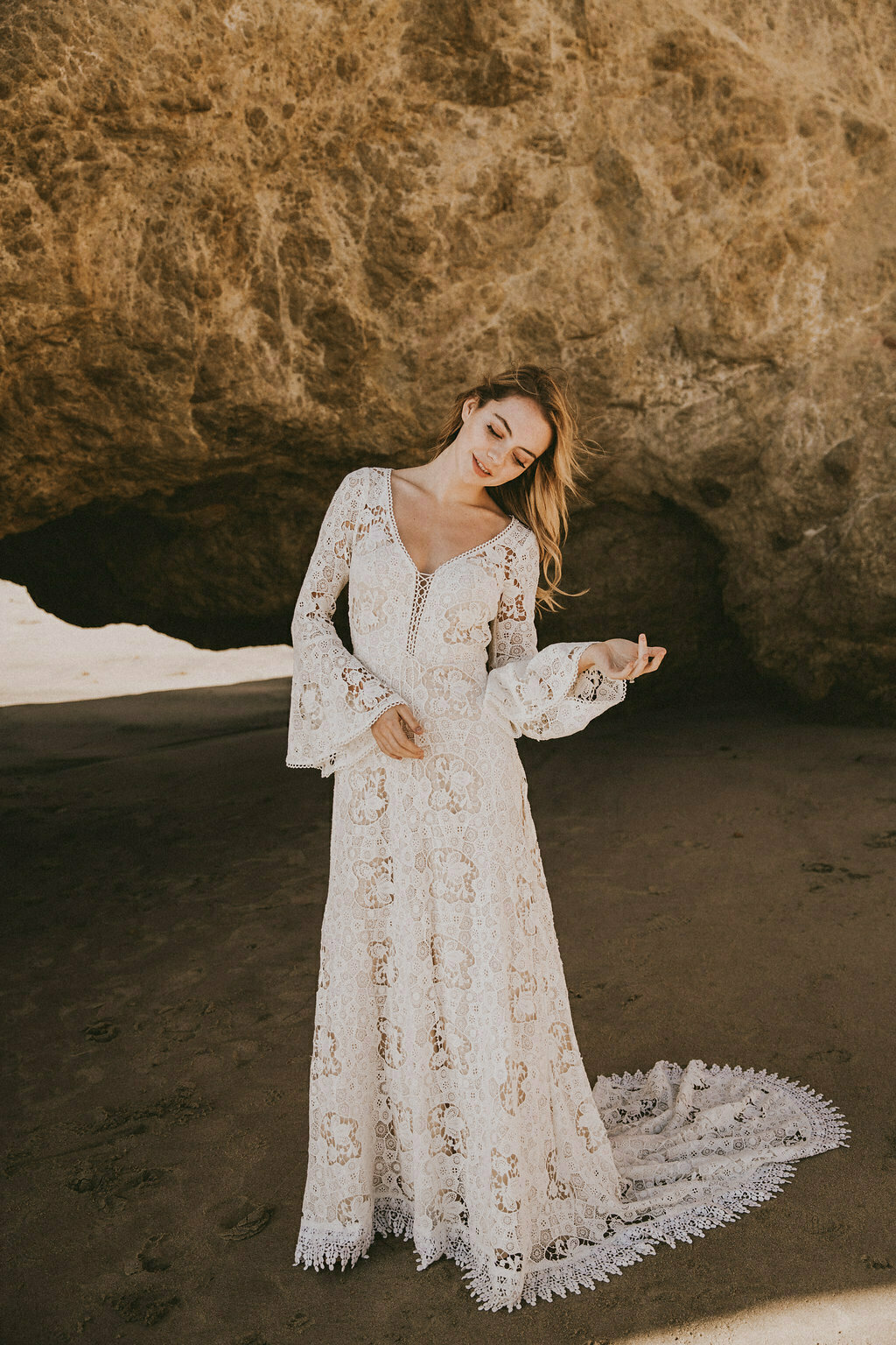Juliet Lace Bohemian Wedding Dress Dreamers and Lovers