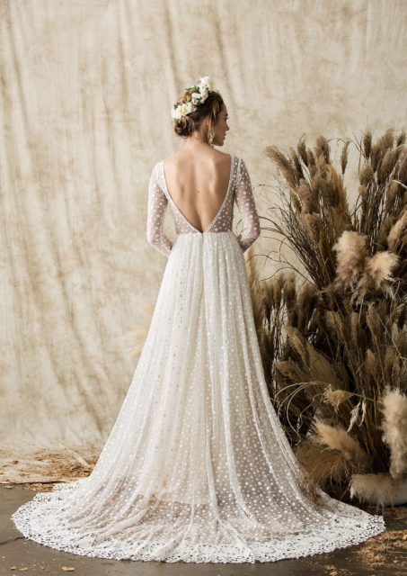 Miranda Long Sleeve Lace Wedding  Dress  Dreamers and Lovers