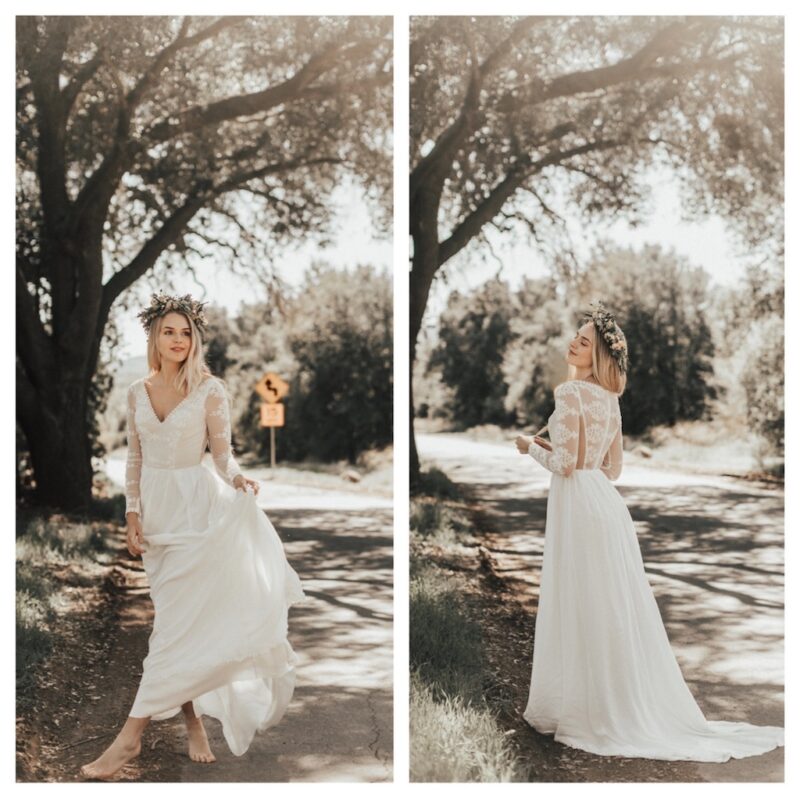 Lumina Boho Simple Wedding Dresses Dreamers and Lovers