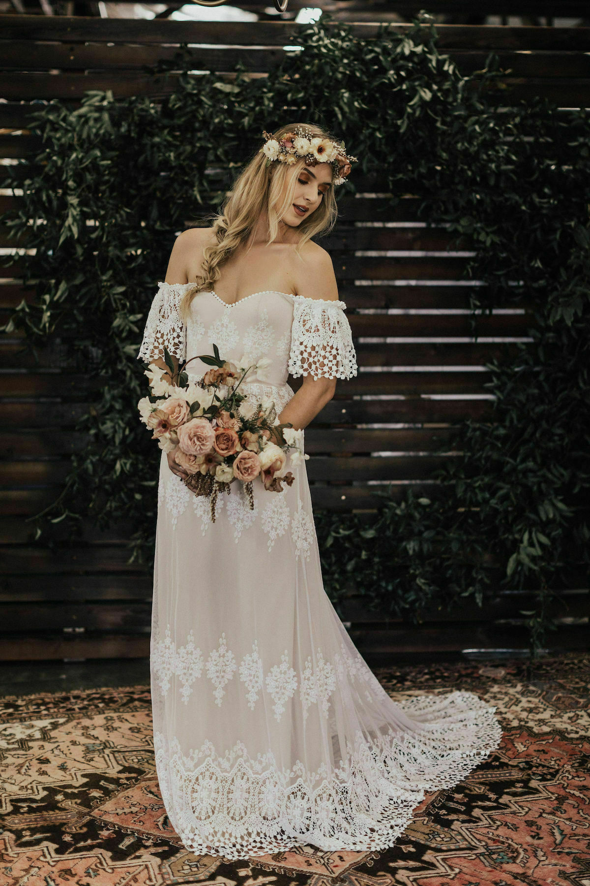 Carrie Off-the-Shoulder Wedding Dress ...