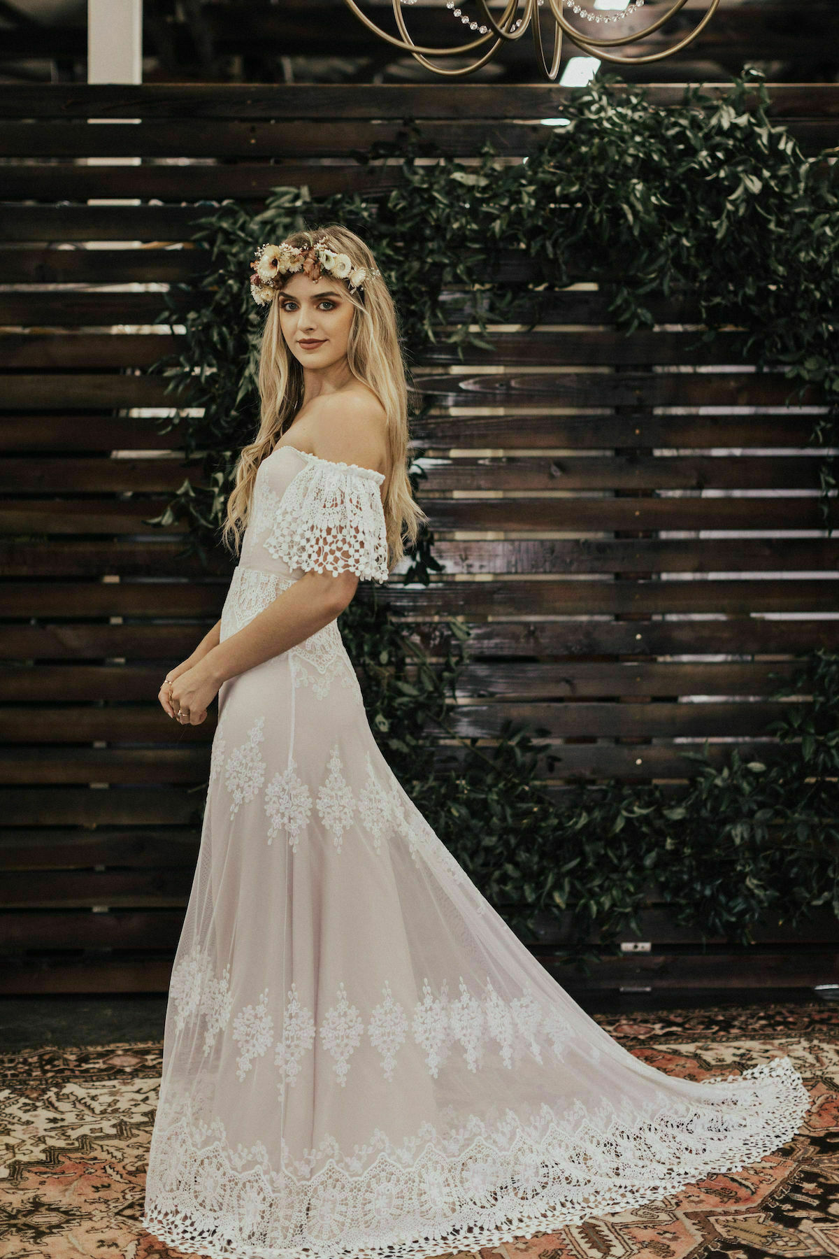 Carrie Off-the-Shoulder Wedding Dress ...