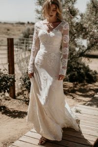 Celeste-long-sleeves-bohemian-wedding-dress-is-a-dream-gown