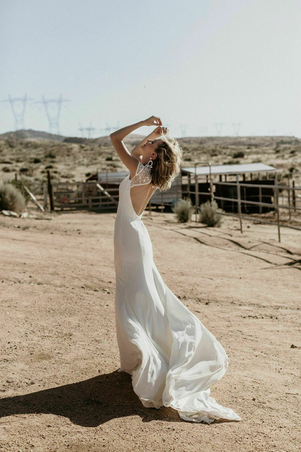 Evie Backless Minimalist Wedding Dress | Dreamers and Lovers