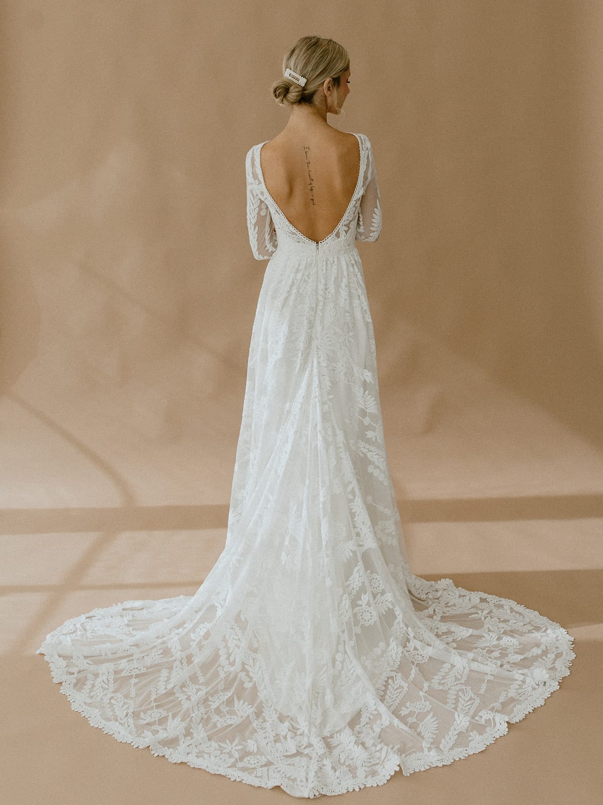 Simone Flowy Lace Wedding Dress