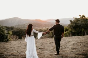 Boho-Bride-Amanda-wearing-the-Ophelia-2-piece-wedding-dress-with-bell-sleeves