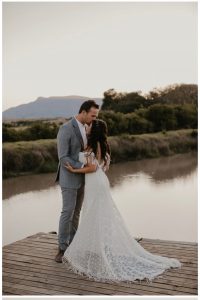 Bohemian Bride Noa and husband in South Africa