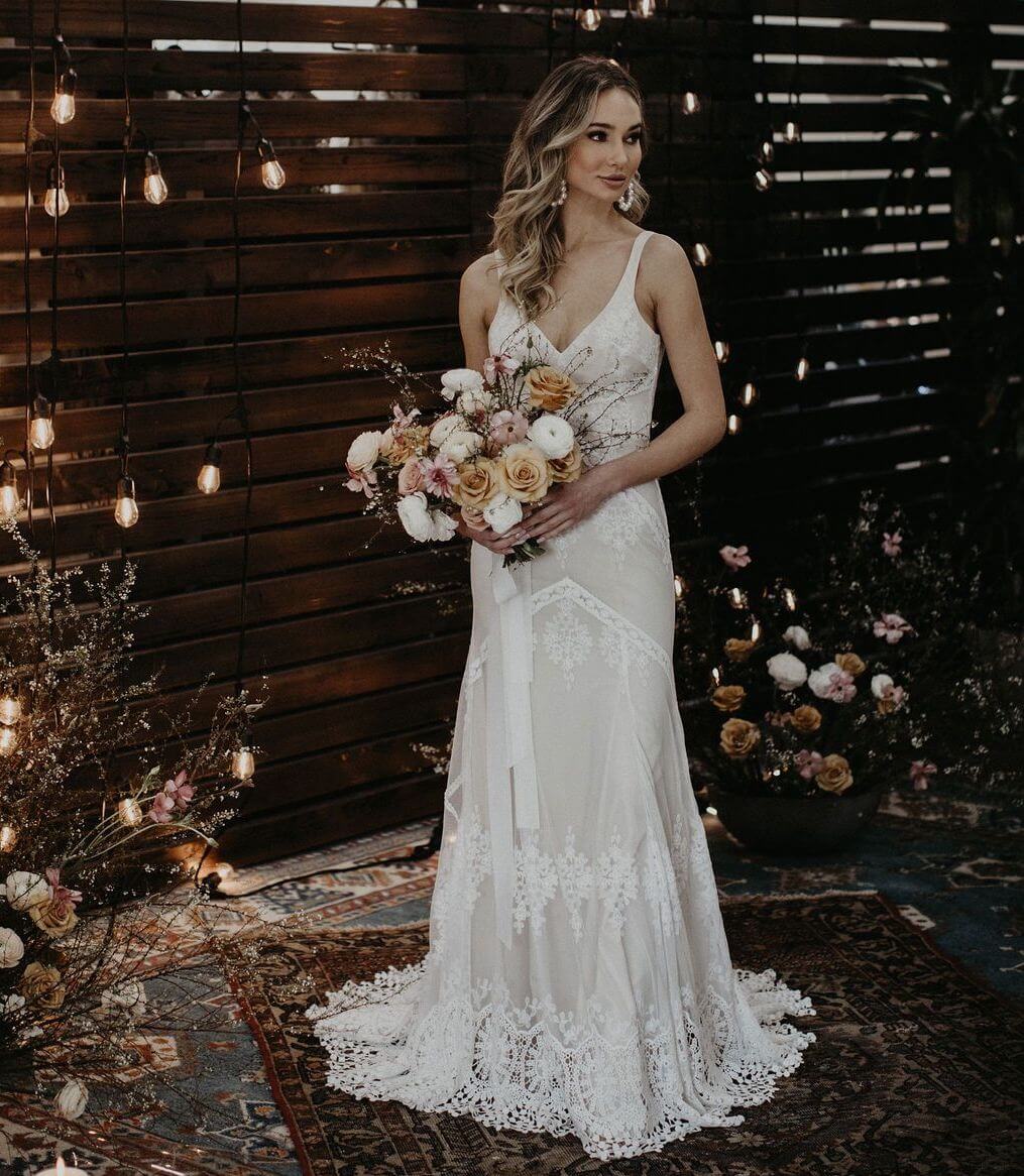 Cecilia Bohemian Lace Wedding Dress | Dreamers and Lovers