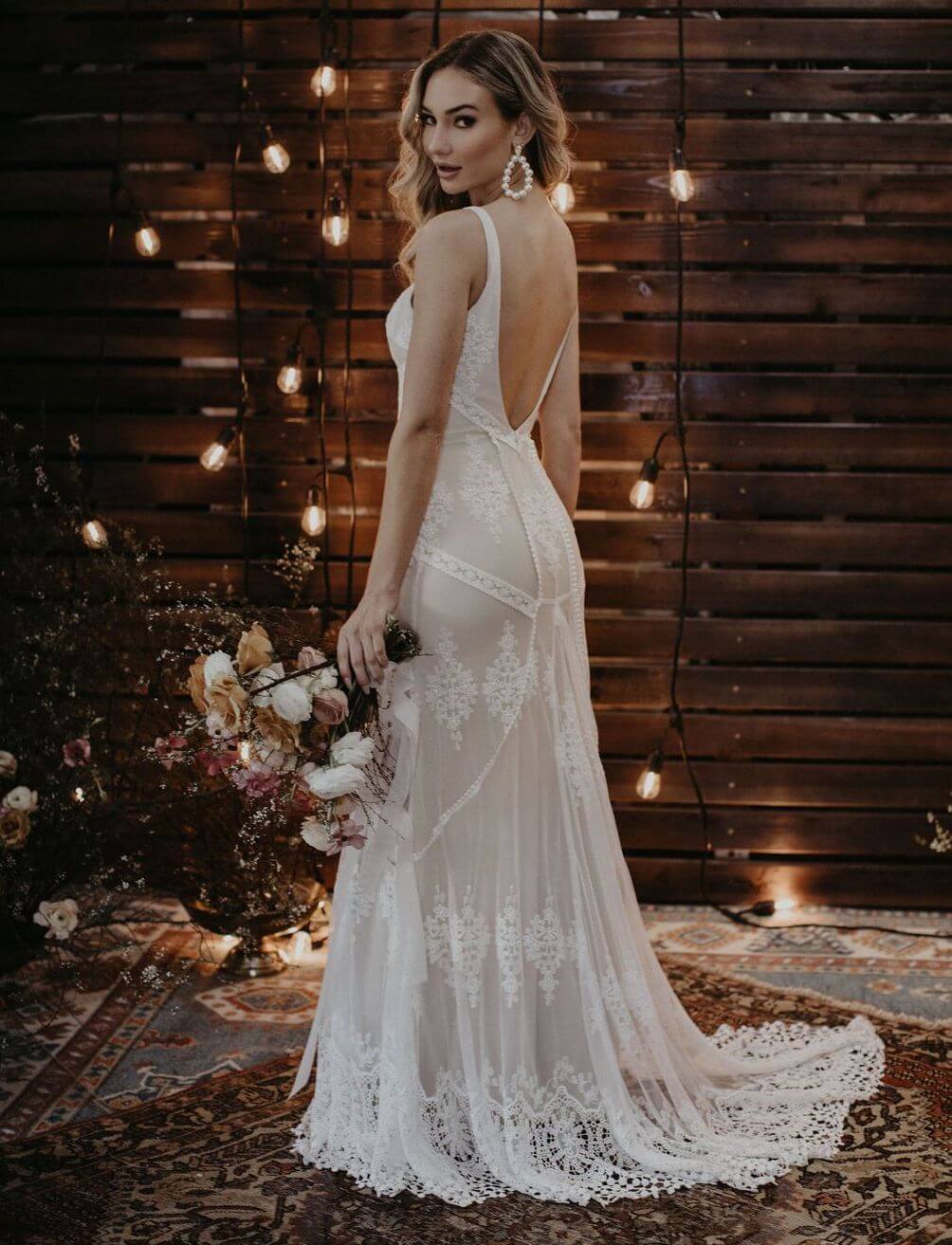 Cecilia Bohemian Lace Wedding Dress | Dreamers and Lovers