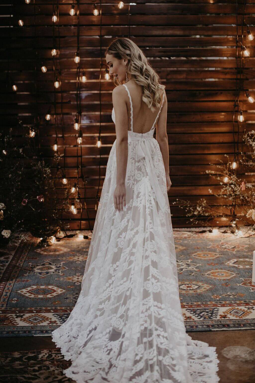 Portia Romantic Flowy Wedding Dress | Dreamers and Lovers