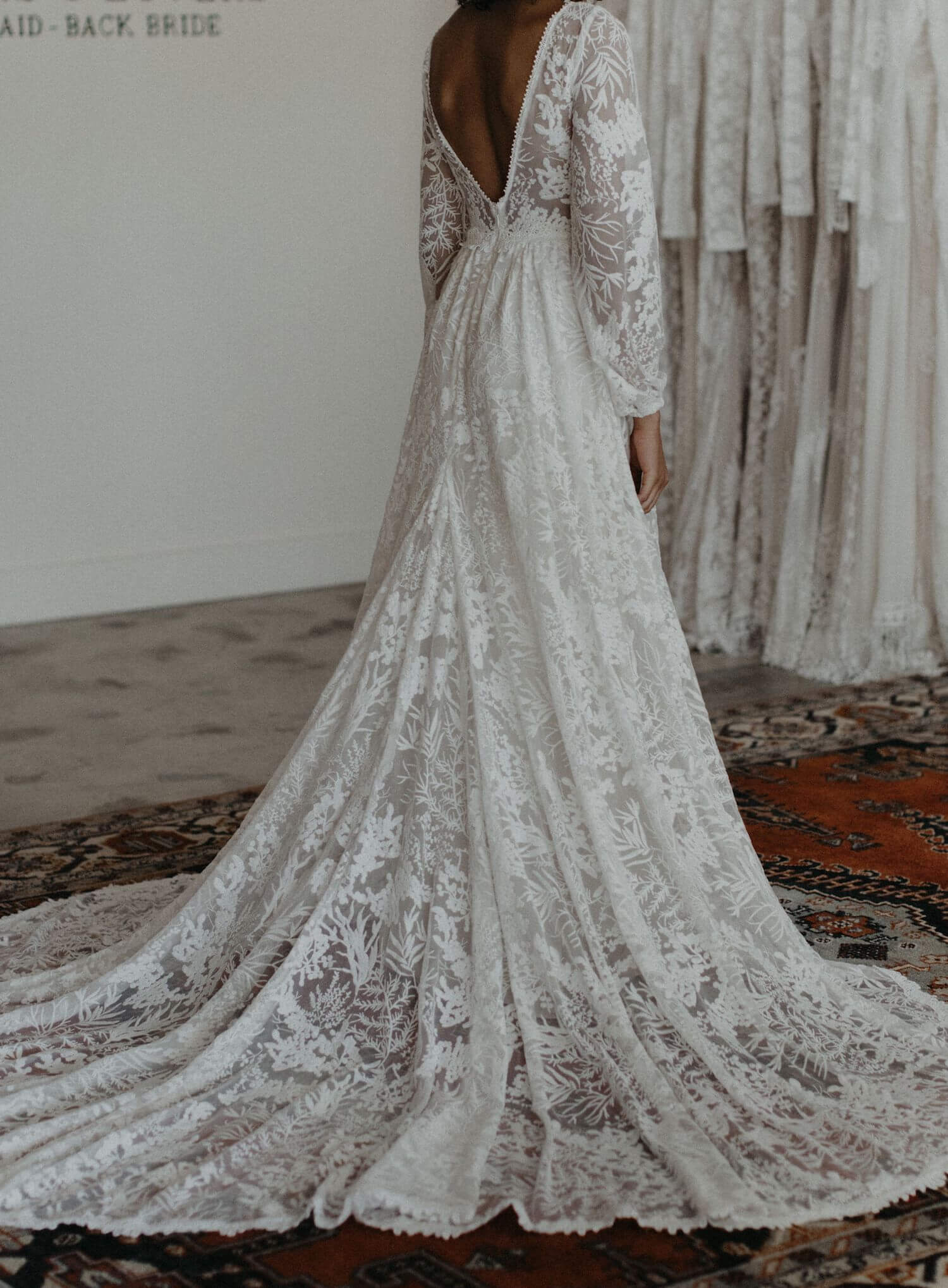 Francesca V-Neck Lace Wedding Dress | Dreamers and Lovers