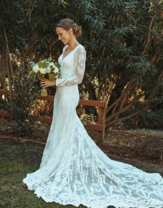 Backyard Wedding Dress at this Intimate Ceremony in California