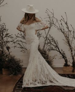 Caroline-Bohemian-Off-Shoulder-Lace-Wedding-Dress