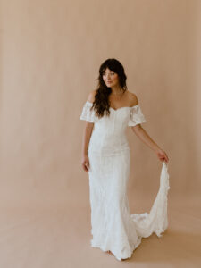 Caroline-off-shoulder-fitted-lace-romantic-wedding-dress