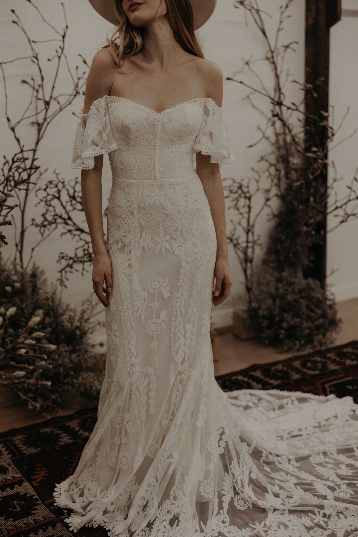 Caroline Fitted Wedding Dress | Dreamers and Lovers