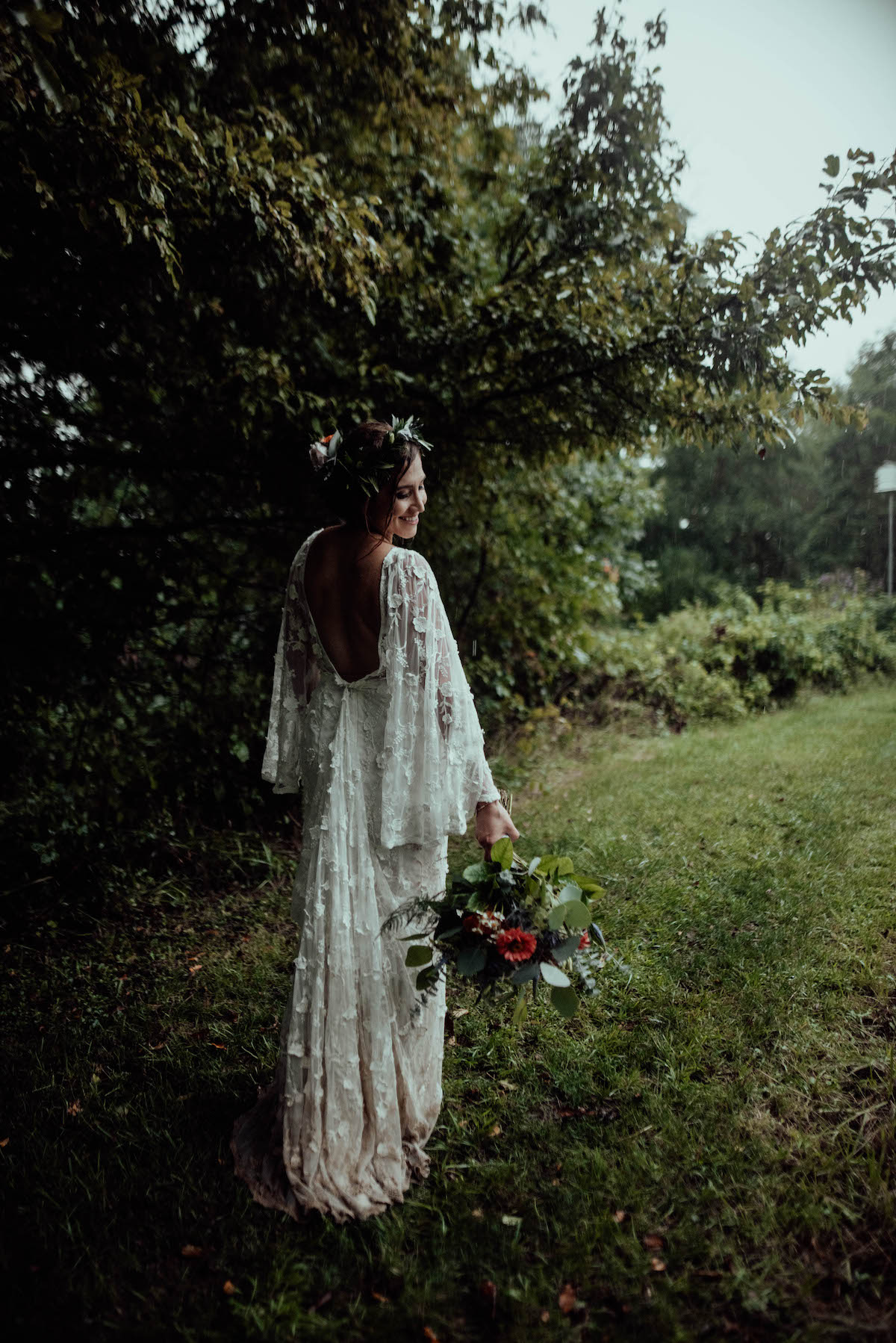 Bride Alison at her Intimate Backyard Wedding