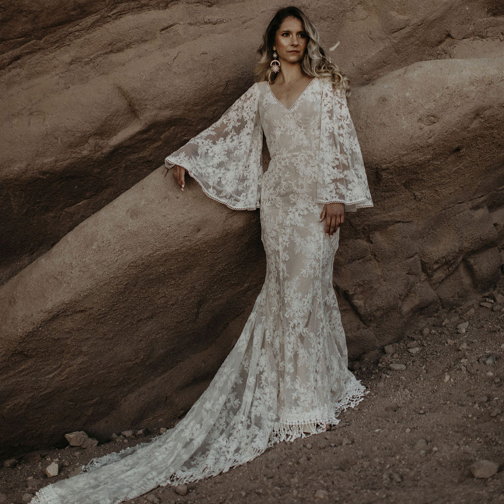 Carissa Bell Sleeve Lace Wedding Dress | lupon.gov.ph