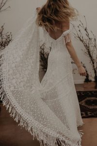 Heather-Lace-Off-Shouder-Wedding-Dress-with-Tasseled-Hem