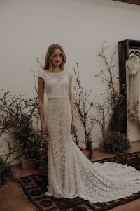 Nellia-Lace-Boat-Neck-Simple-Elegant-Wedding-Dress-shown-with-beaded-belt