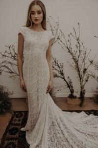 Nellia-Lace-High-Neck-Low-Back-Simple-Lace-Wedding-Dress-FRONT-VIEW