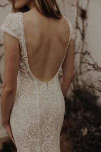 Back-View-Nellia Simple Elegant Lace Wedding Dress