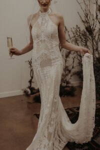 Anouk-Halter-Wedding-Dress-Shown-with-Veil