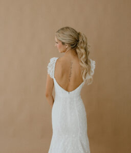 Back-view-Amanda-floral-lace-wedding-dress-straps-low-back