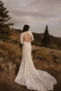 Back-view-of-bride-in-keyhole-back-lace-wedding-dress-Kate-gown