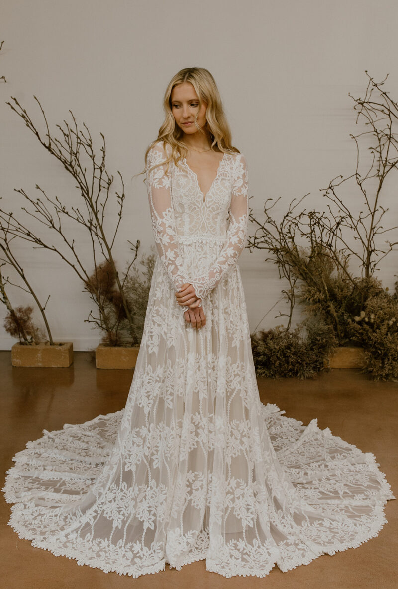 Meet-our-Dahlia-Flowy-lace-wedding-dress-with-long-sleeves