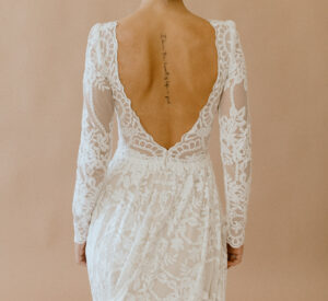 Dahlia-timeless-lace-boho-wedding-dress-with-open-back