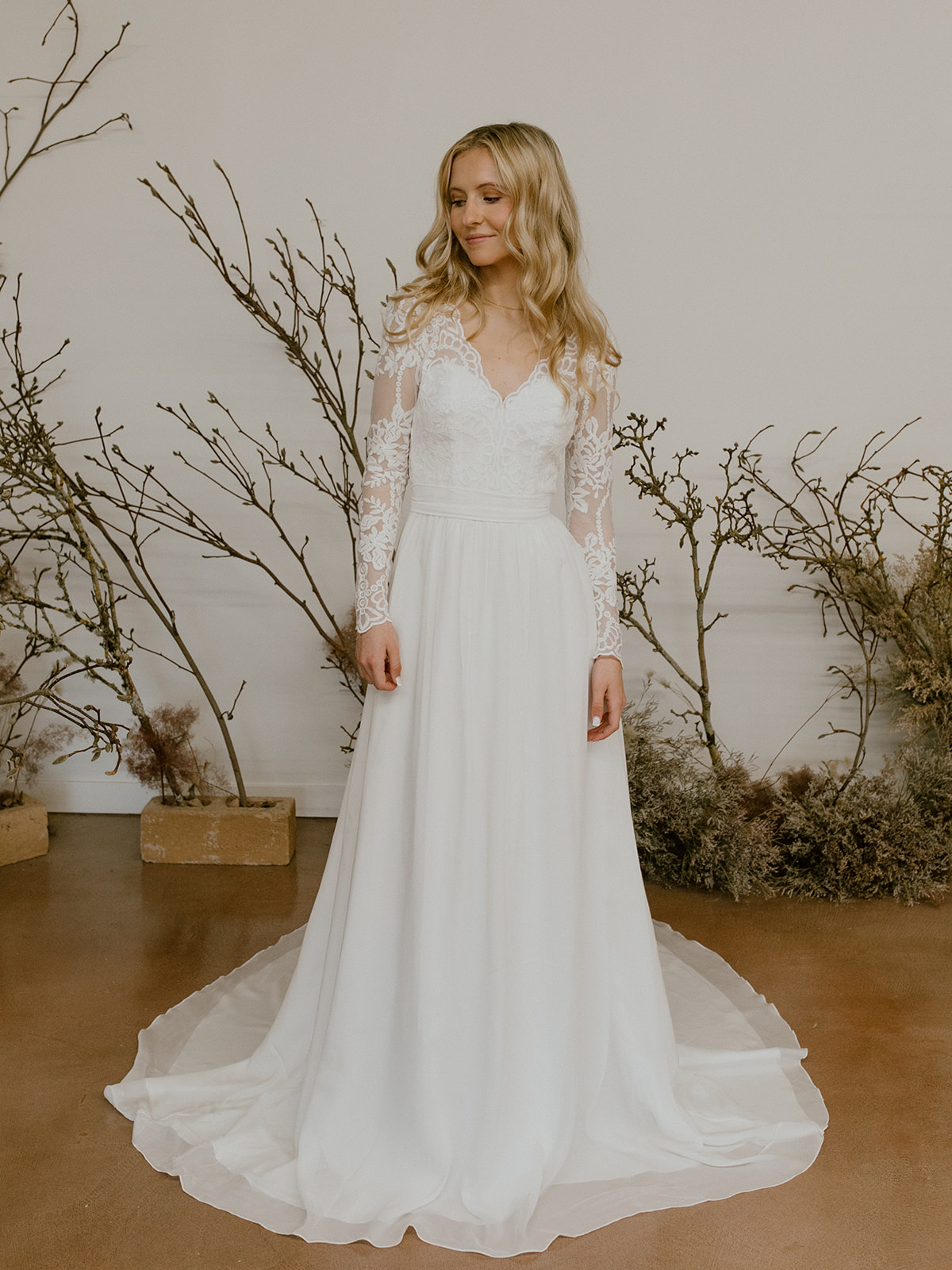 Sephora Lace + Silk Wedding Dress | Dreamers and Lovers