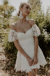 Shop-Eleanor-off-shoulder-crochet-lace-short-wedding-dress
